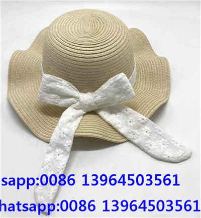 Plážový klobúk Lady Straw Bowknot