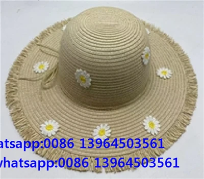Tassal Baby Girl Flower Slamený klobúk na leto