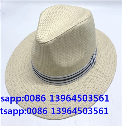 Panama Hat Men Slame Hat Jednofarebná