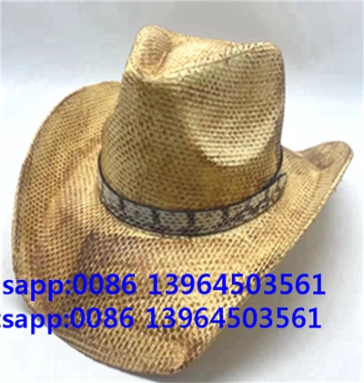 Straw Men Cap Demin Cowboy Hat