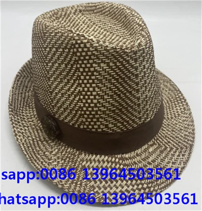 Boho slamený klobúk s krátkym okrajom