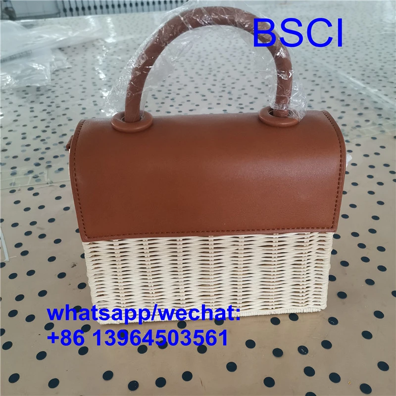 Elegantné tkané slamené tašky Shopper