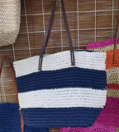 Dámska veľká taška Beidge&black Strip