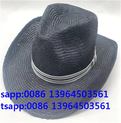 Čierna čiapka Fedora Outdoor Panama Klobúk pre mužov